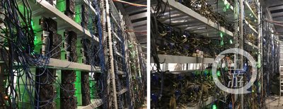 Sprawling Bitcoin mining farm with state-of-the-art cooling systems