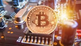 A view of a well-maintained cryptocurrency mining farm, highlighting the organized rows of mining machines and efficient cooling systems.
